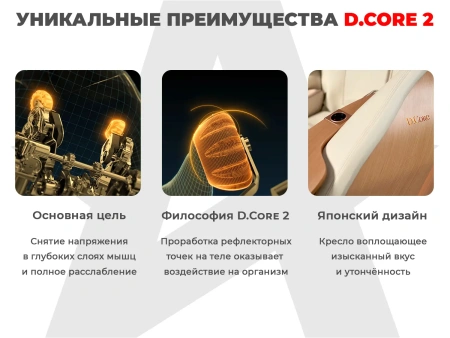 Ультра премиум массажное кресло D_Core 2 Черный