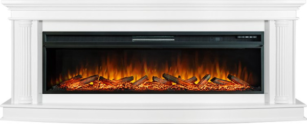 Каминокомплект Rome 60 - Белый с очагом Vision 60 LOG LED